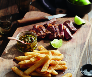 Dish made using McCain Beer Batter Steak Fries