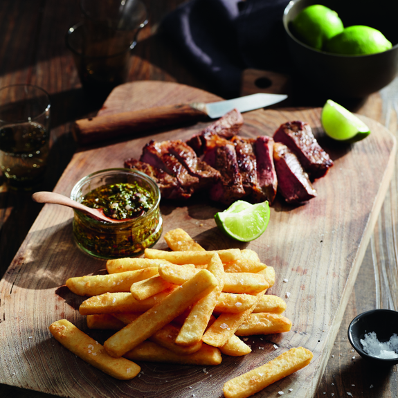 Dish made using McCain Beer Batter Steak Fries