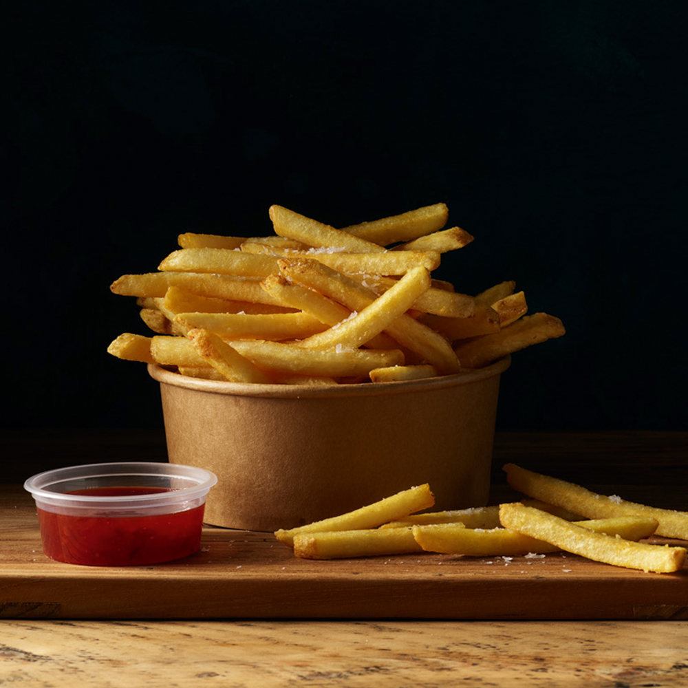 Dish made using McCain SureCrisp™ Skin-On 9mm Fries