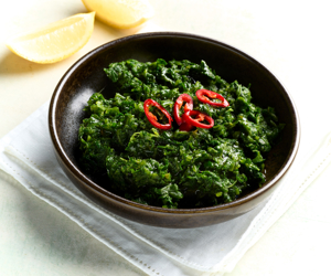 Dish made using McCain Cut Leaf Spinach