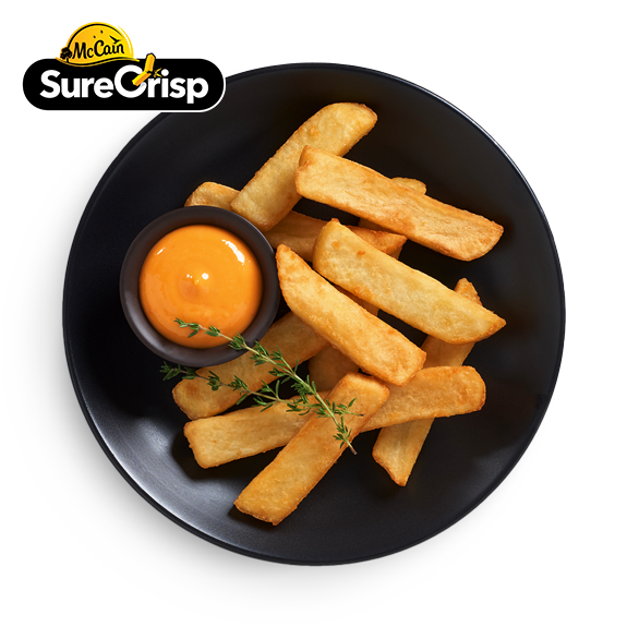 Dish made using McCain SureCrisp™ Steak Fries