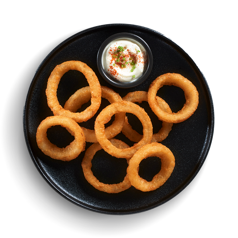 Dish made using McCain Beer Battered Onion Rings