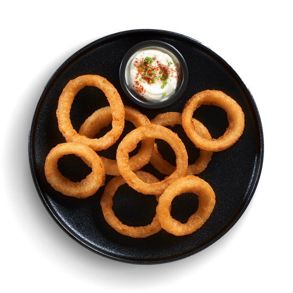 Dish made using McCain Beer Battered Onion Rings