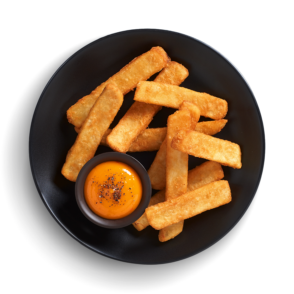 Dish made using McCain Beer Batter Steak Fries