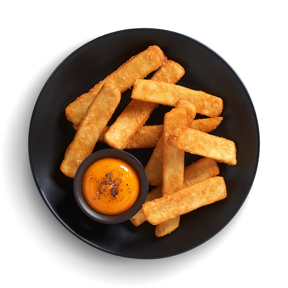 Dish made using McCain Beer Batter Steak Fries