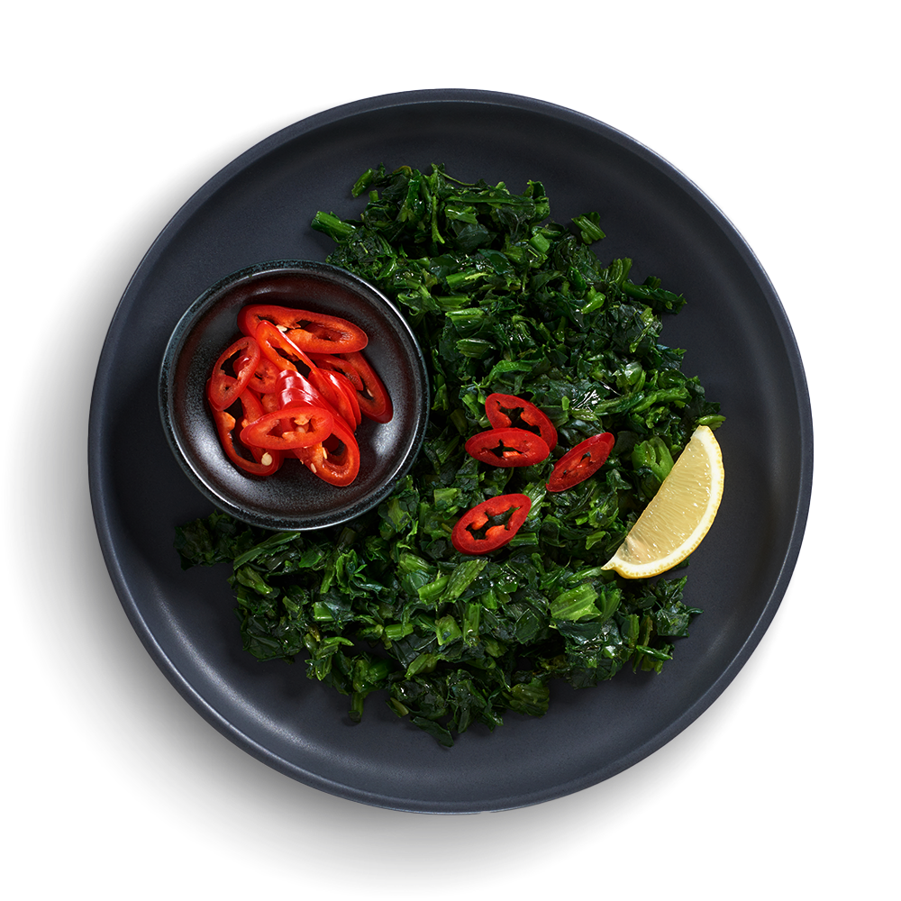 Dish made using McCain Cut Leaf Spinach