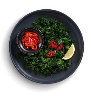 Dish made using McCain Cut Leaf Spinach